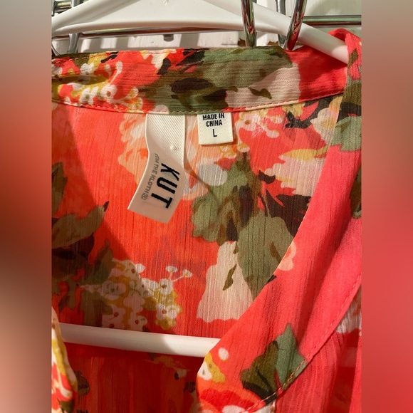 KUT from the Kloth chiffon blouse-large like new - Picture 3 of 8